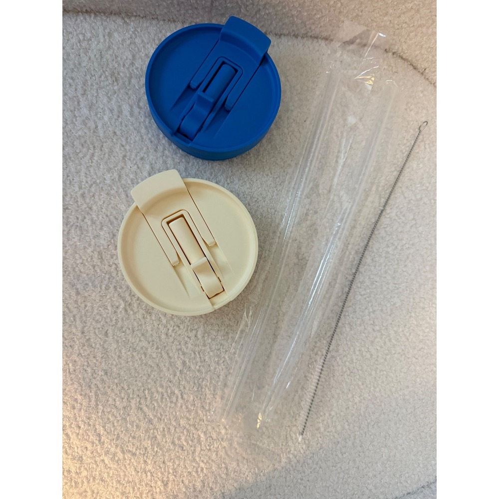 (2) 40oz replacement lids with straws